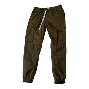 Hyper Denim Olive Green Men’s Elastic Waist Pants Street Wear Size Medium